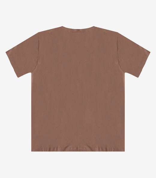 Blusa Feminina Manga Curta Infinita Cor Marrom