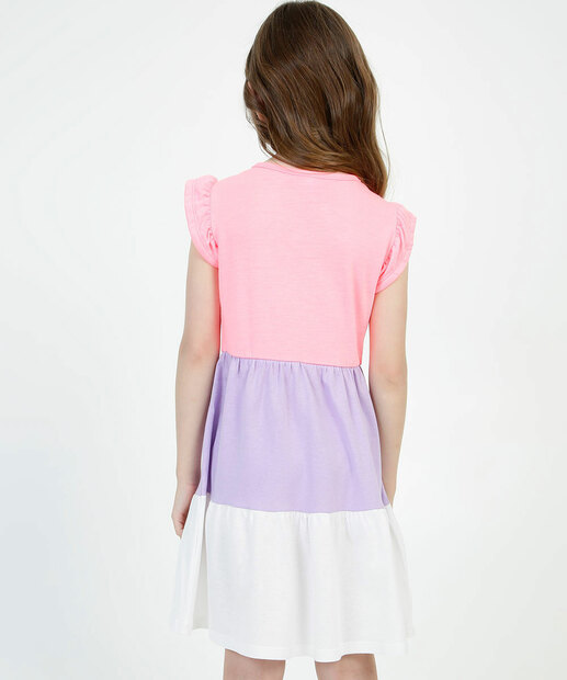 Vestido Infantil Recorte Babado Marisa Tam 4 a 10