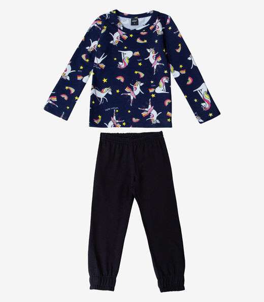 Image_Pijama Infantil Feminino Select Preto
