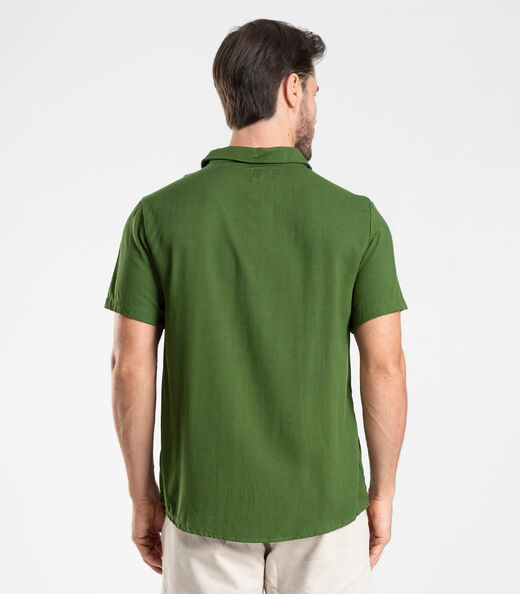 Camisa Viscose Dobby Masculina Diametro Verde