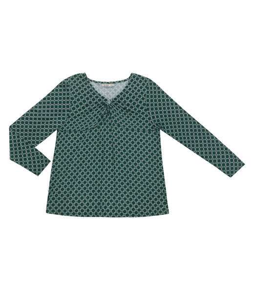 Blusa Feminina Manga Longa Plus Size Secret Glam Verde