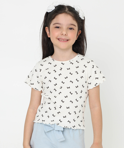 Image_Blusa Infantil Canelada Laços Marisa Tam 4 a 10 Off White