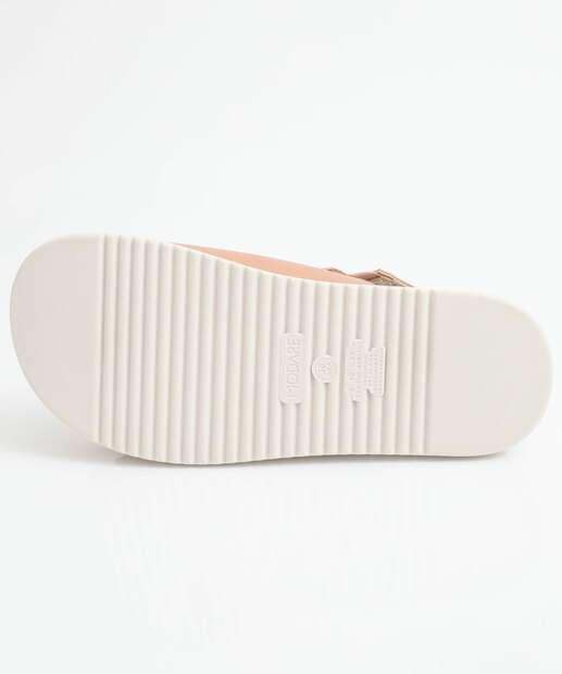 Sandália Flatform Feminina Fivela Modare Bege