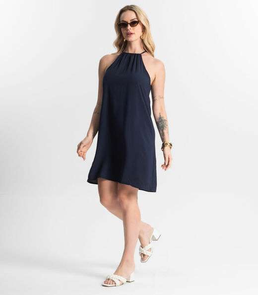 Vestido Feminino Tecido Viscose Select Azul