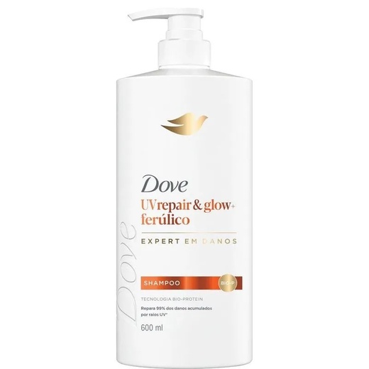 Image_Kit com 3 Unidades de Shampoo Dove UV Repair e Glow e Ferúlico 600ml