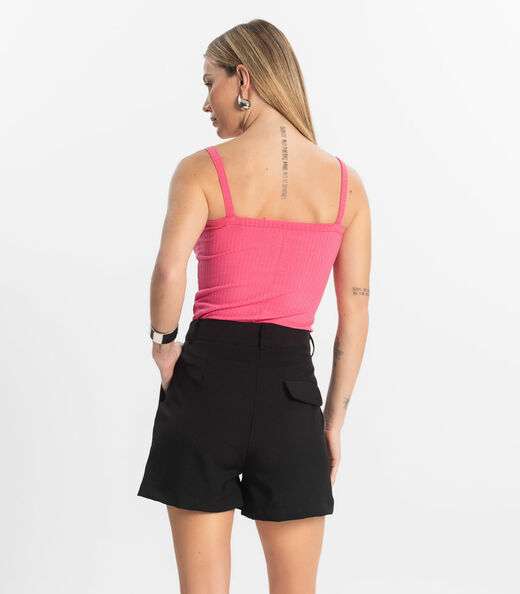 Blusa Básica de Alça Feminina Rovitex Rosa