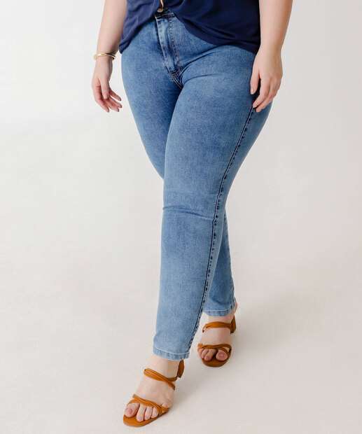 Calça Plus Size Feminina Jeans Push Up Sawary