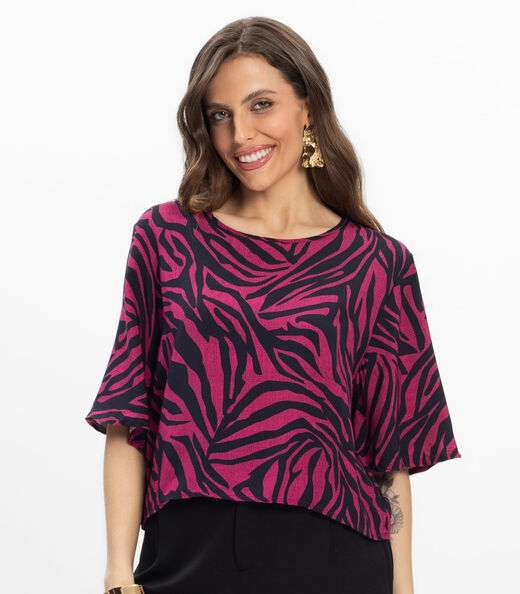 Blusa Feminina em Tecido Infinita Cor Roxo