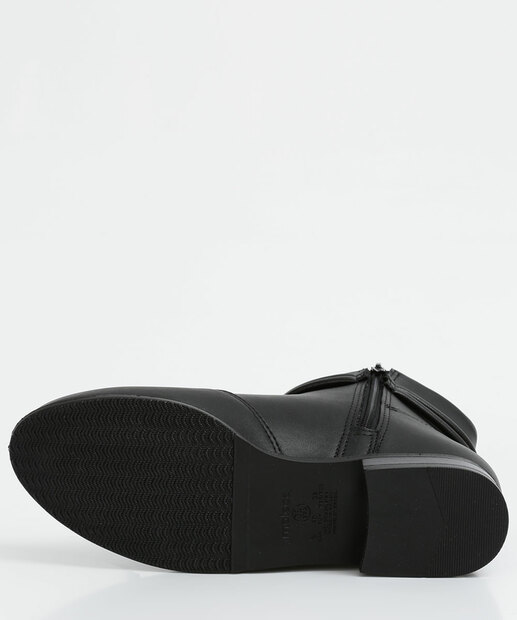 Bota Feminina Ankle Boot Bico Redondo Moleca 