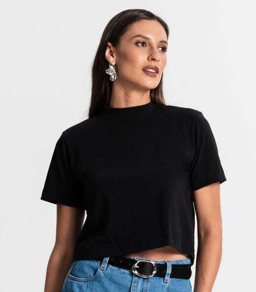 Camiseta Feminina Rovitex Preto