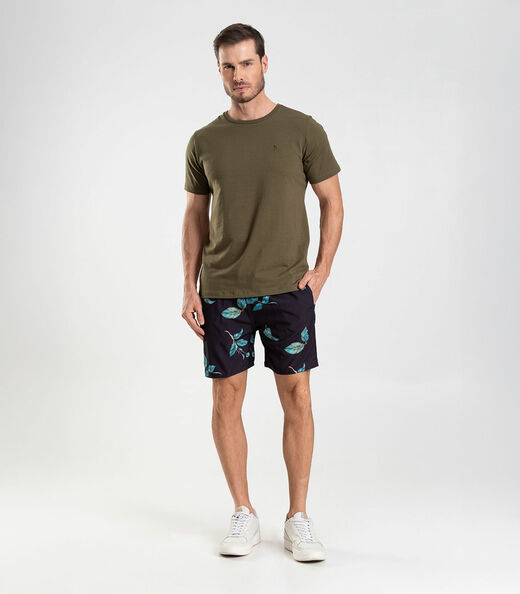 Bermuda Masculina De Microfibra Long Bong Preto