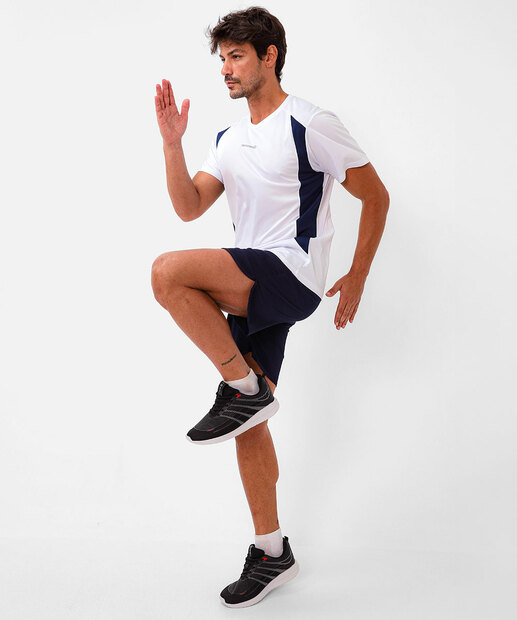 Camiseta Masculina Fitness Recorte MR Branco