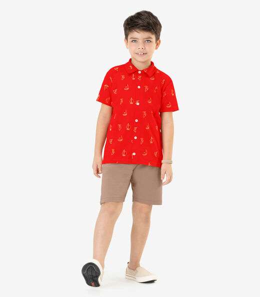 Camisa Infantil Masculina Rovi Kids Laranja
