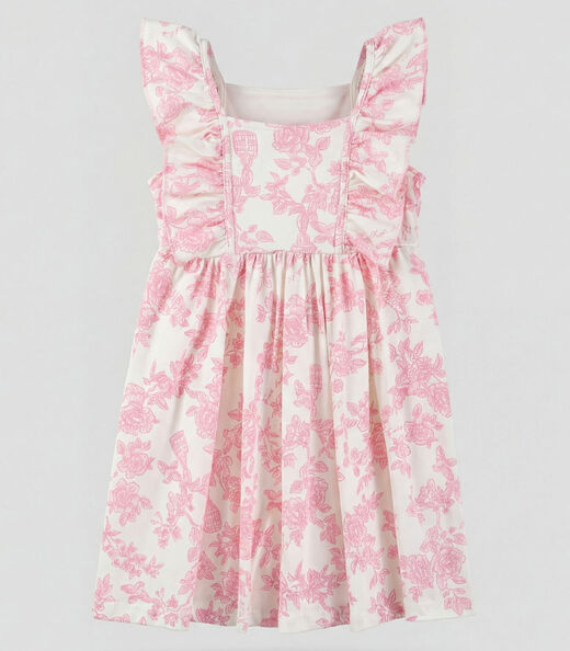 Vestido Infantil Estampado Trick Nick Rosa