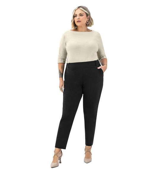 Calça Slim Plus Size Feminina Secret Glam Preto