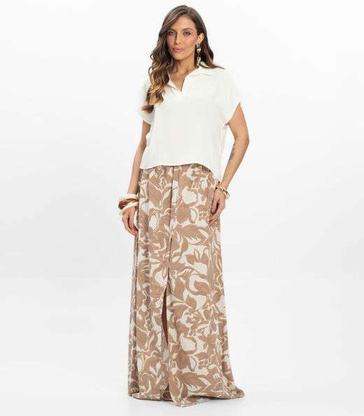 Polo Viscose Modena Feminino Endless Bege