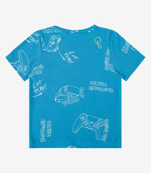 Camiseta Infantil Masculina Infinita Cor Azul