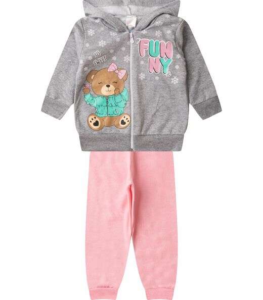 Image_Conjunto De Moletom Infantil Com Capuz Kappes Cinza