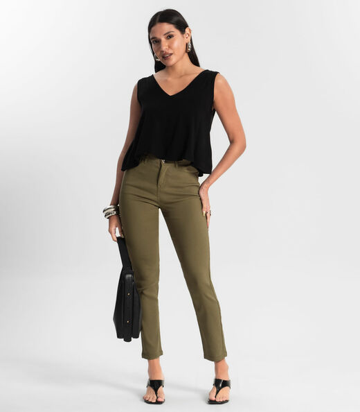 Regata Feminina de Viscose Rovitex Preto