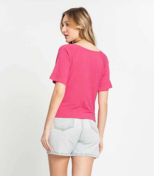 Blusa Feminina Lisa Infinita Cor Rosa