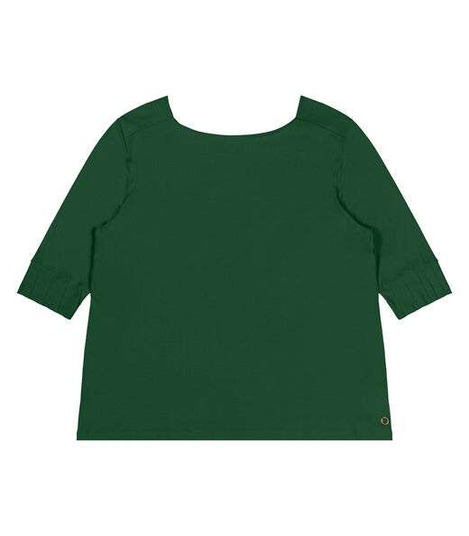 Blusa Plus Size Manga 3/4 Secret Glam Verde
