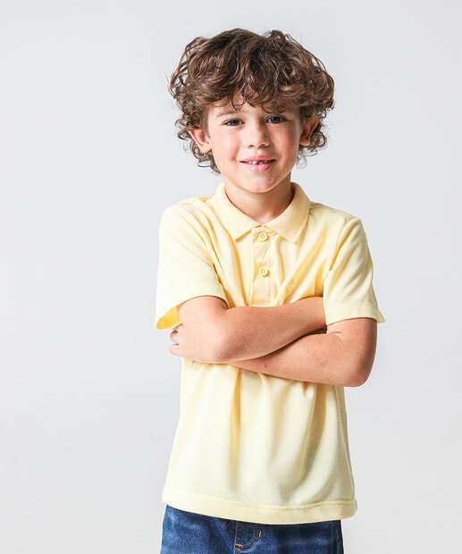 Image_Polo Infantil Manga Curta MR Tam 4 a 10 Amarelo