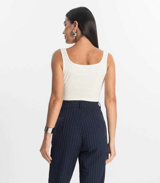 Top Básico Feminino em Ribana Rovitex Bege