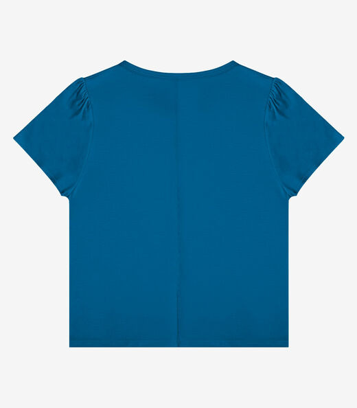 Blusa Feminina Em Visco Tricot Infinita Cor Azul