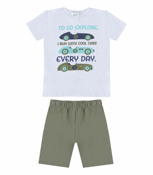 Conjunto Masculino Camiseta E Bermuda Select Verde