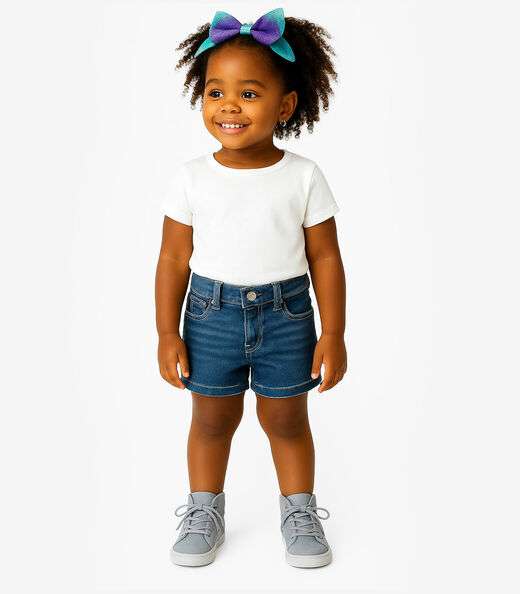 Image_Short Infantil Jeans Com Bolsos Select Azul