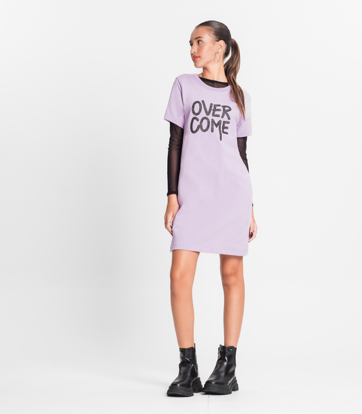 Vestido Com Blusa Juvenil Minty Roxo