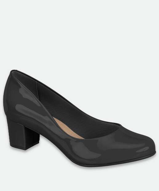 Image_Scarpin Feminino Salto Quadrado Beira Rio Preto