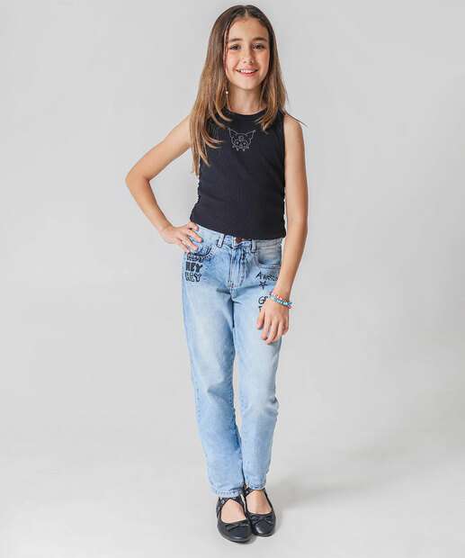 Blusa Juvenil Canelado Kuromi Tam 10 a 16 Preto