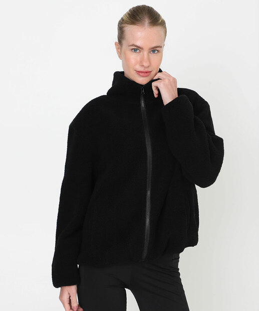 Image_Casaco Feminino Fitness Sherpa Marisa Preto