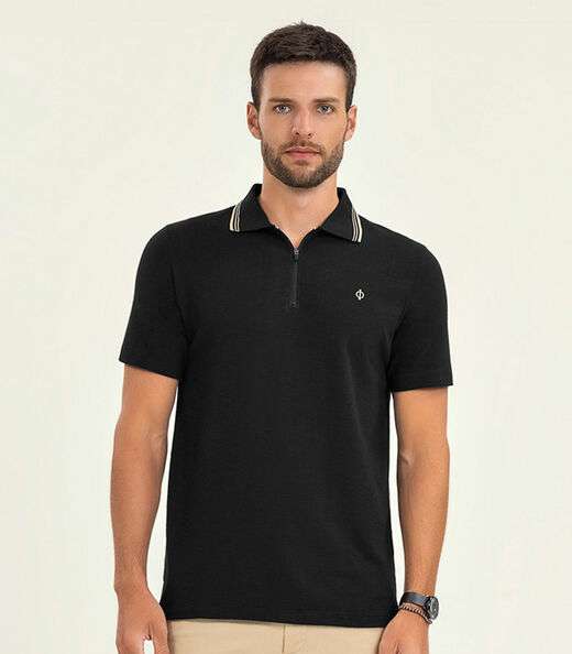 Image_Polo Masculino Manga Curta Malhão Fruit Diametro Preto