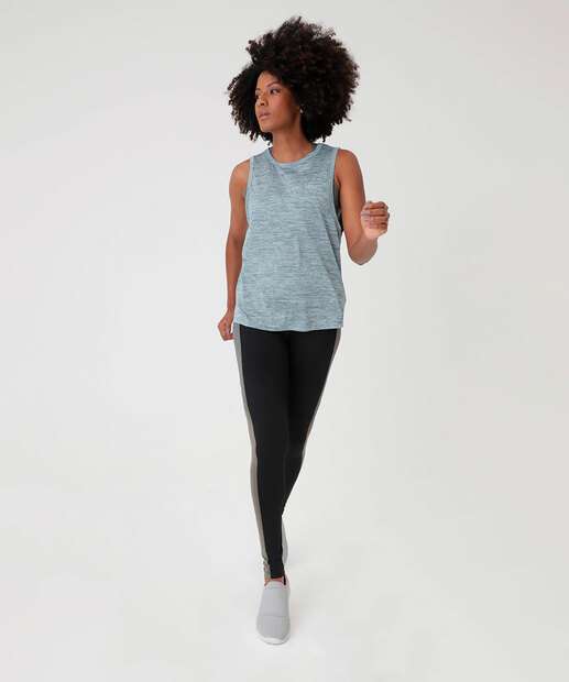 Blusa Regata Feminina Fitness Mescla Marisa