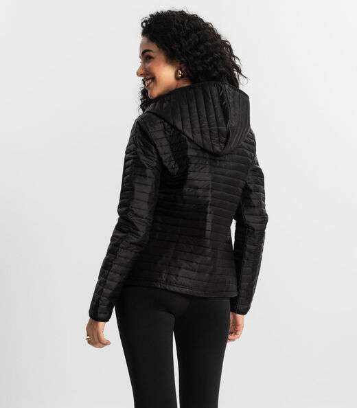 Jaqueta Feminina Com Capuz Rovitex Preto