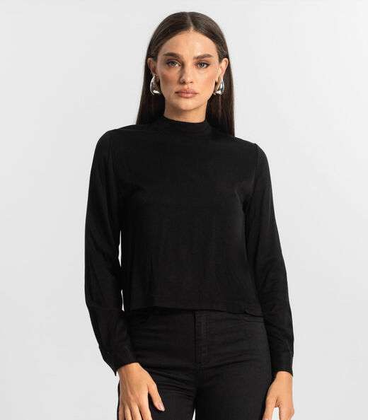 Blusa Feminina Manga Longa Endless Preto