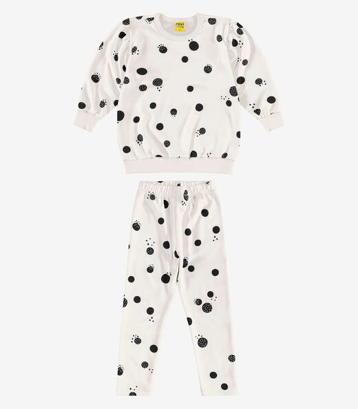 Conjunto Blusão com Legging Malha Soft Rovi kids Bege