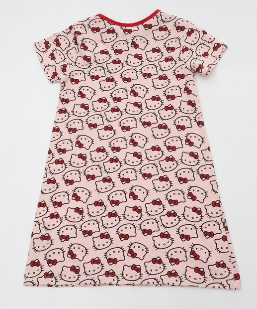 Camisola Infantil Hello Kitty Tam 4 a 12 Rosa