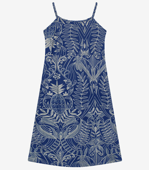 Vestido Midi Plus Size Secret Glam Azul