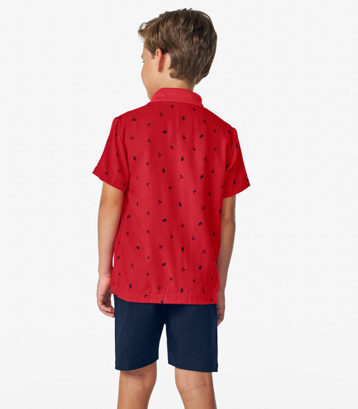 Conjunto Polo com Bermuda Trick Nick Vermelho