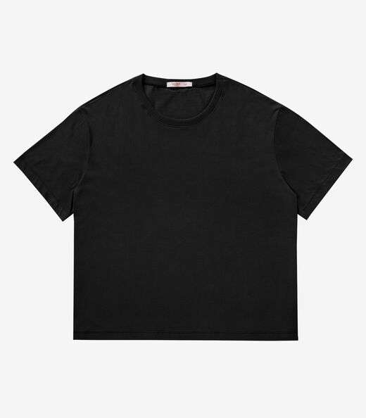 Blusa Manga Curta Plus Size Secret Glam Preto