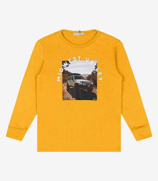 Image_Camiseta Infantil Manga Longa Trick Nick Amarelo