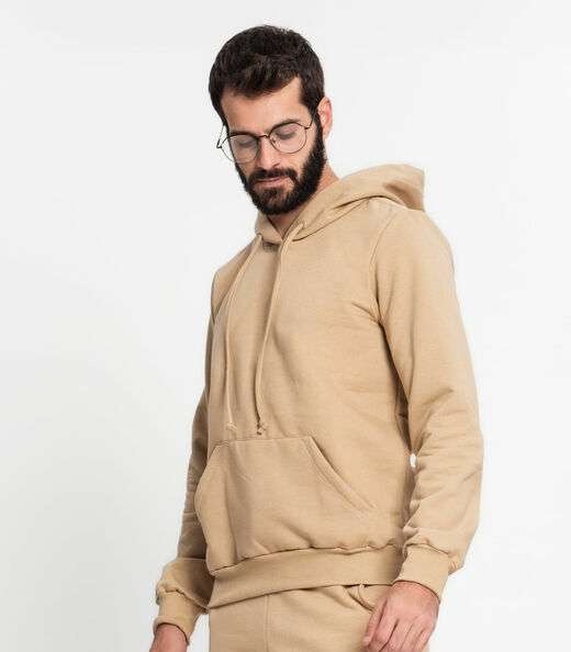 Blusão Moletom Peluciado Masculino Kohmar Marrom