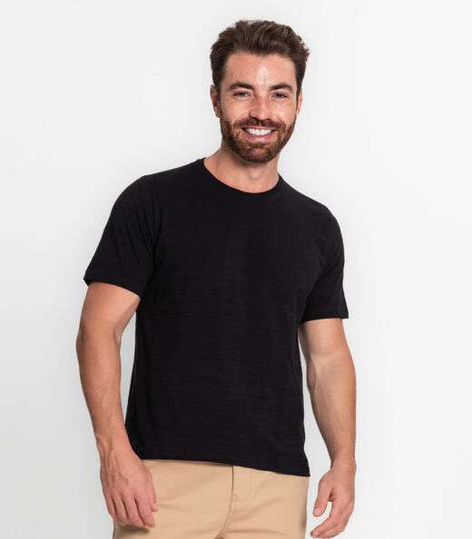 Image_Camiseta Masculina Meia Malha Maquinetada Diametro Preto
