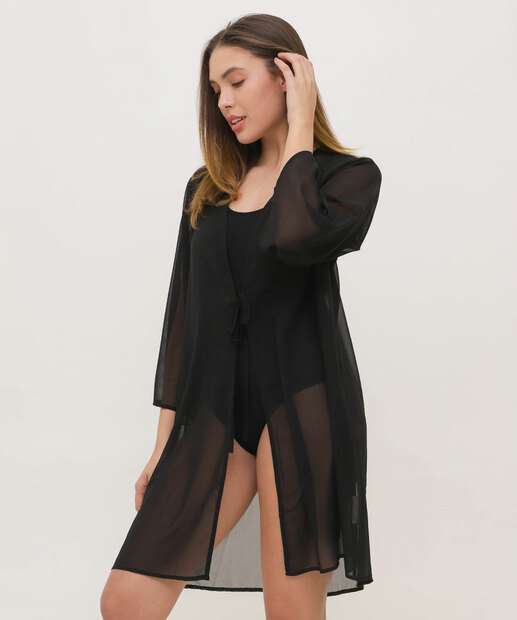 Kimono Saída De Praia Feminino Amarração Marisa