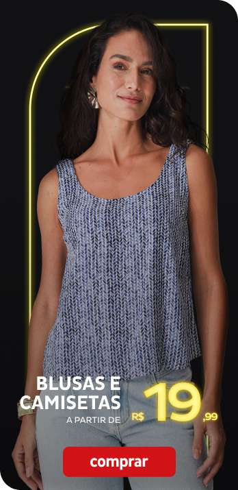 Blusas e Camisetas a partir de R$19,99