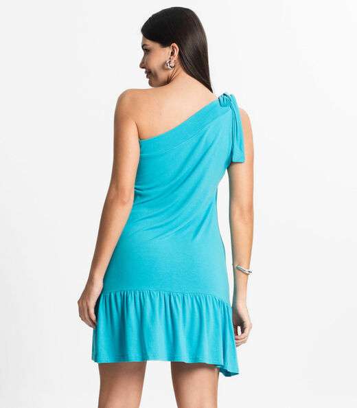 Vestido Feminino Viscolycra Babados Bella Sangos Azul