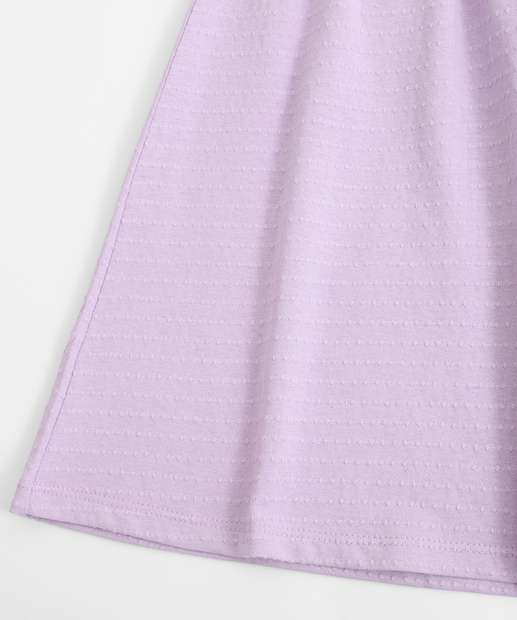 Vestido Infantil Babado Textura Marisa Tam 1 a 3 Lilás